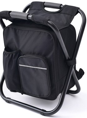 3 in 1 Cooler Fonldable Fishing Chair, Portable Backpack Cha