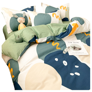 纯棉被套单件e150x200r被罩100全棉床单宿舍单人1.5双人200x230被