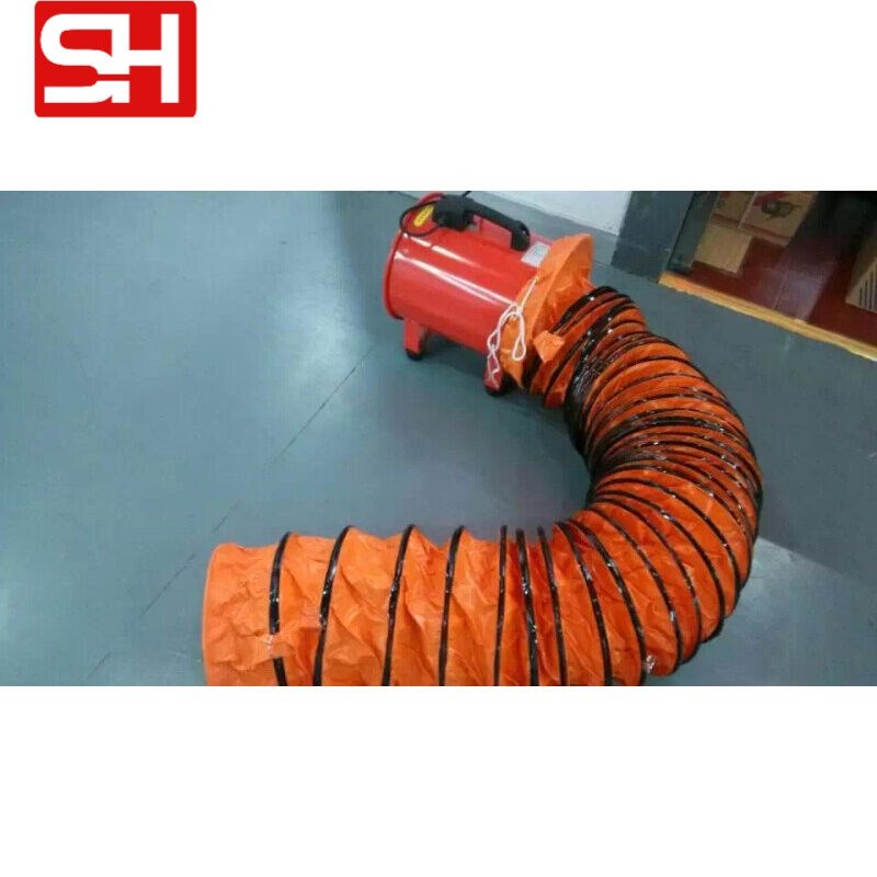 地下通风排气e伸缩通风软管隧道矿用船用阻燃PVC风管200mm(8寸)5