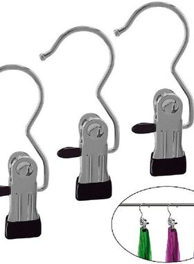 12pcas旅行金属夹,衣服夹,不锈钢