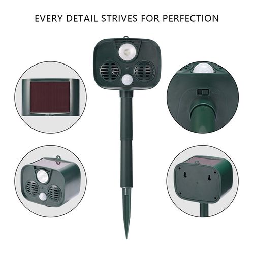 新型太阳能户h外防盗报警器露营安防动物入侵警报声波动物驱赶器