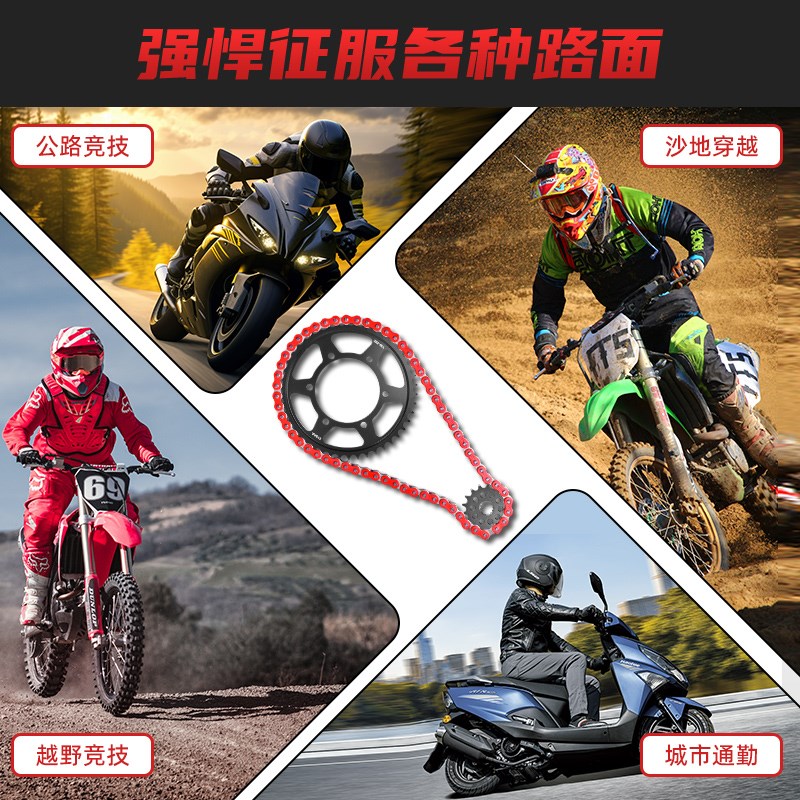 适用链轮GSXR-8R/oS DL800 23-24大小牙盘链轮油封链条套链配件