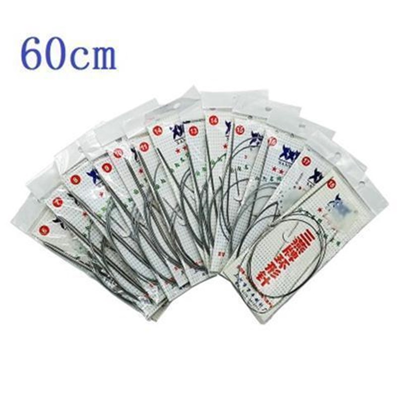 13付不锈钢环形针三燕毛衣针6到18号全套毛线编织工具W套装 老牌