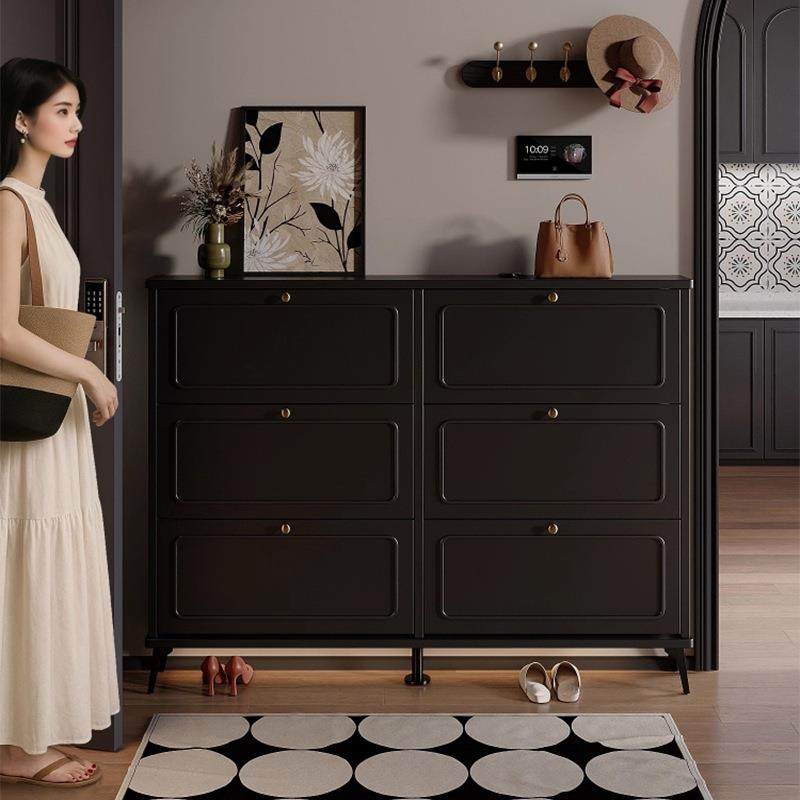 严选超薄鞋柜家用门口2025新款极窄实木入户玄关翻斗收纳一体靠墙,收纳整理,鞋柜,淘宝优惠券,粉丝福利购,淘宝优惠卷