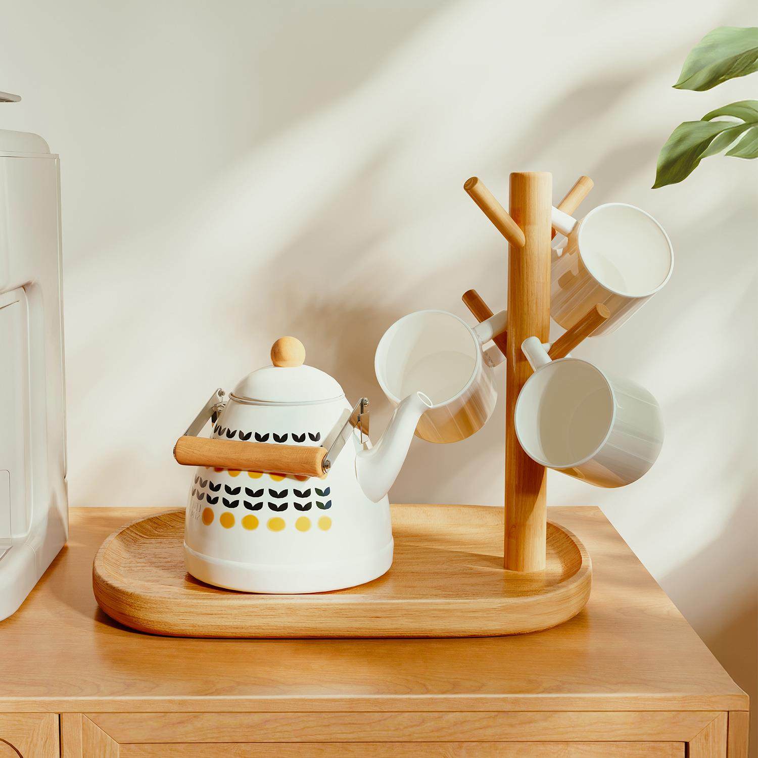 实木杯架挂杯子收纳置物架桌面茶杯咖啡杯马克杯树形倒挂水杯架子