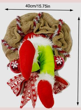 Christmas Door Decoration The thief Wreath Xmas Decor Party