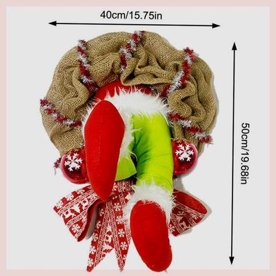 Christmas Door Decoration The thief Wreath Xmas Decor Party