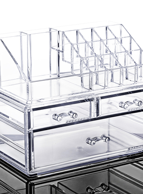 acrylic cosmetic box transparent clear make up organizer出国