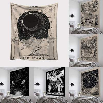 tarot card tapestry wall hanging cloth bedspread beach mat