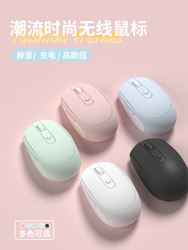 Беспроводная мышь Bluetooth, перезаряжаемая, с функцией отключения звука для работы в офисе, подходит для ноутбуков Asus, HP, Lenovo, Dell Изображение 1