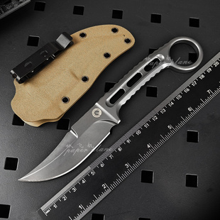 C射线户外一体直刀高硬度DC53钢配K鞘快拔 RAY 犀牛正品 克雷犀·C