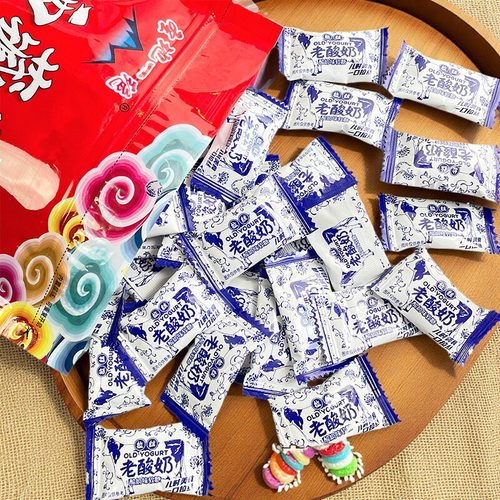 西藏圣地一绝网红老酸奶拉丝糖怀旧零食儿童牛奶糖软糖果250g