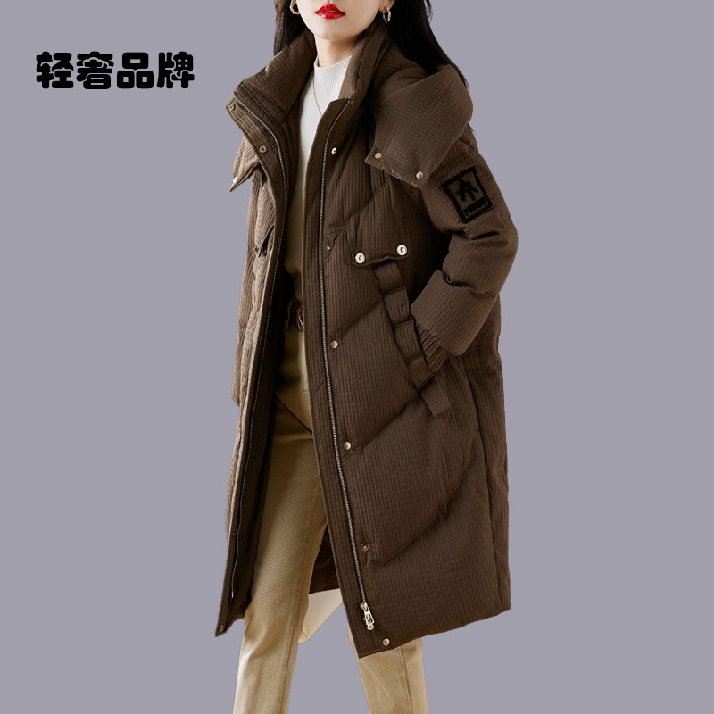 朗姿约定羽绒服女冬季2026新款高端洋气中长款加厚保暖白鸭绒外套