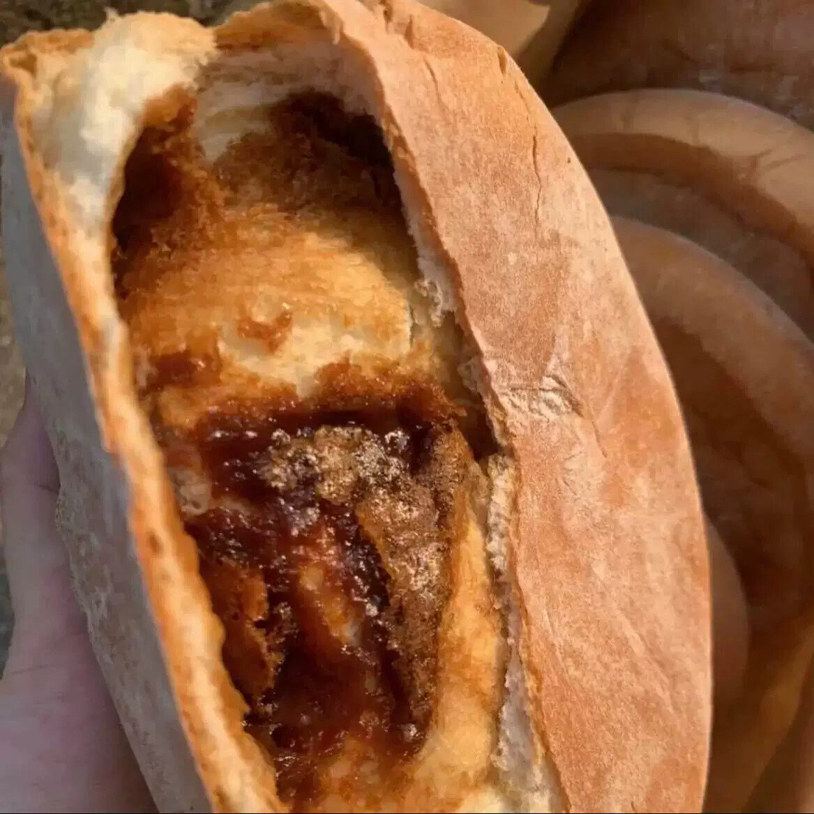 D东北老式大火勺红糖大饼老人小孩爱食吃代早餐即馅零食烧饼老味