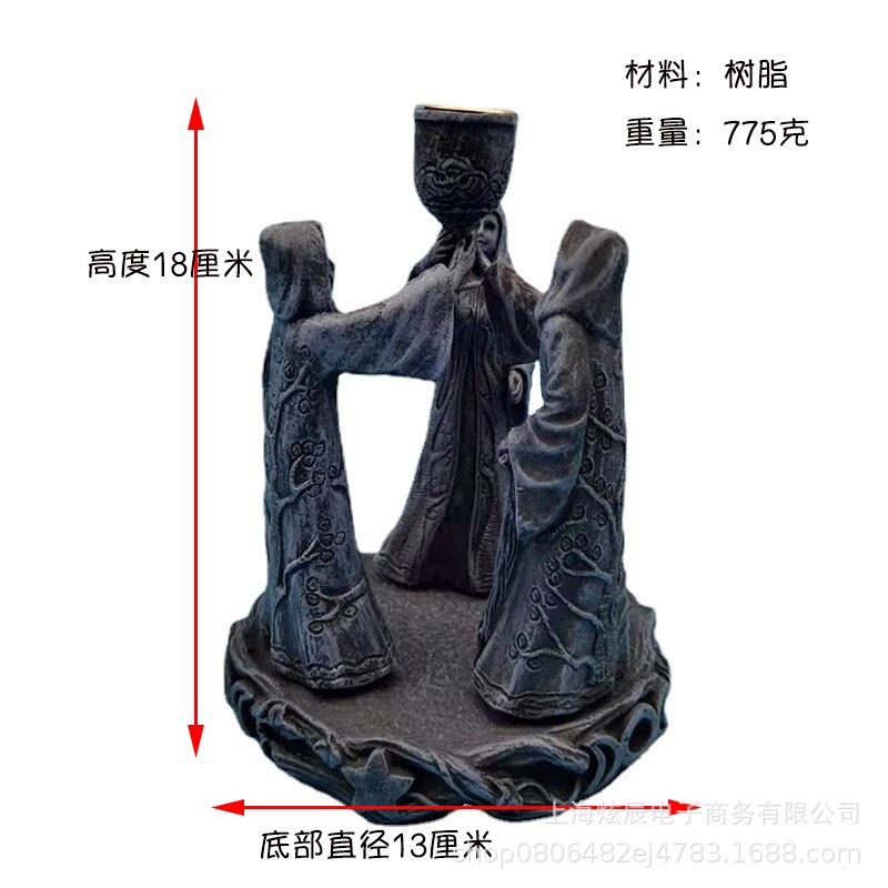 女神树脂欧式烛台 细杆烛台 三女神烛台