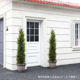 凯锦爆款仿真松柏圣诞树可拆装绿植假树家居装饰仿真柏树盆栽摆件