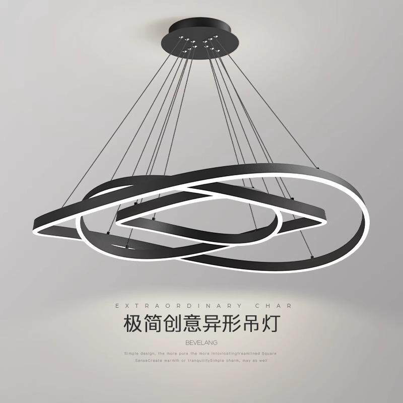 客厅吊灯创意设计师款不规则圆环大厅主灯现代简约2024年新款灯具