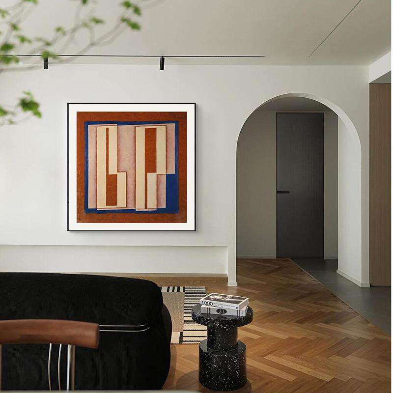 现代简约高级感客厅沙发背景装饰画抽象艺术几何线条卧室玄关挂画