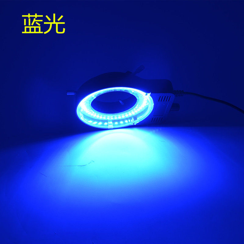 蓝光光源显微镜LED环形灯照明灯单筒体视视频监控视觉光源检测灯
