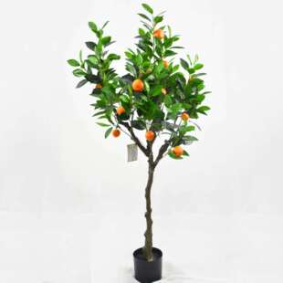 仿真桔子盆栽 仿真橘子树盆栽 酒店商场绿化绿植盆景装饰摆件