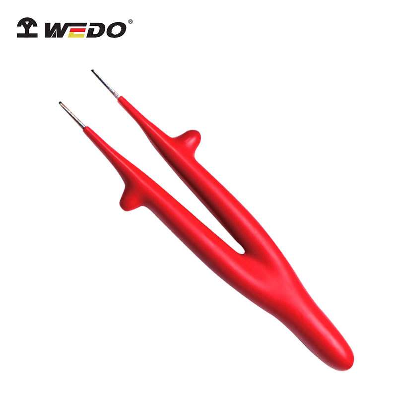 WEDO维度厂家直销 AC1000V 绝缘浸塑捏子 VDE认证绝缘镊子IN526