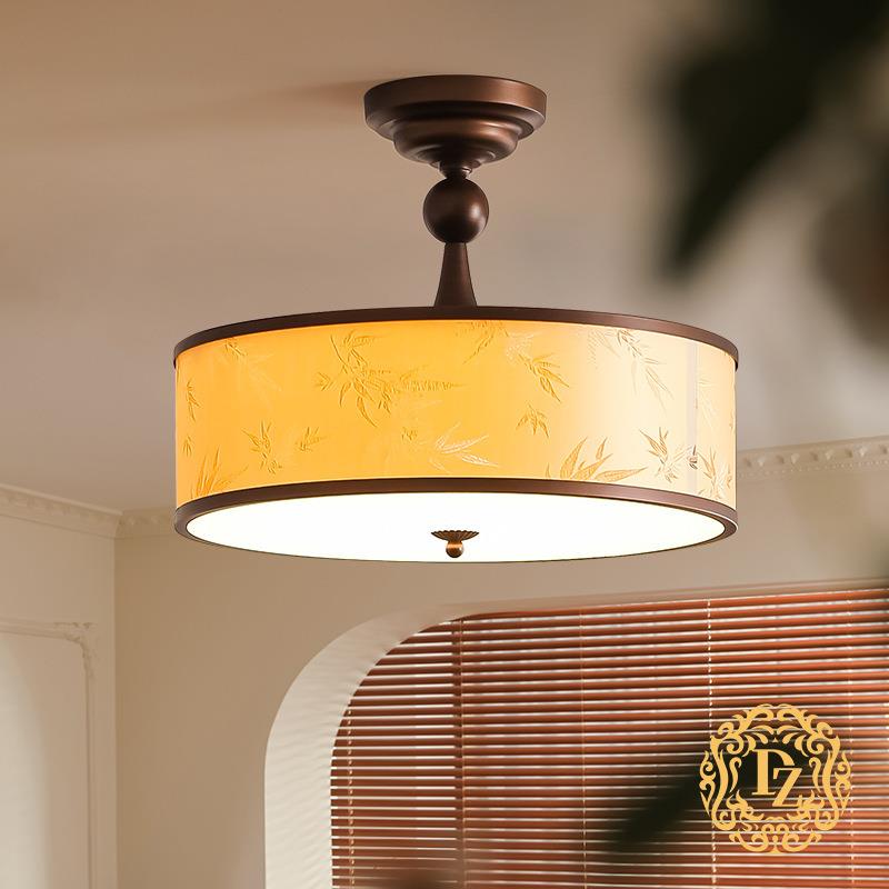 帝赞 卧室灯法式中古风灯具主卧房间全光谱护眼灯复古简约书房灯