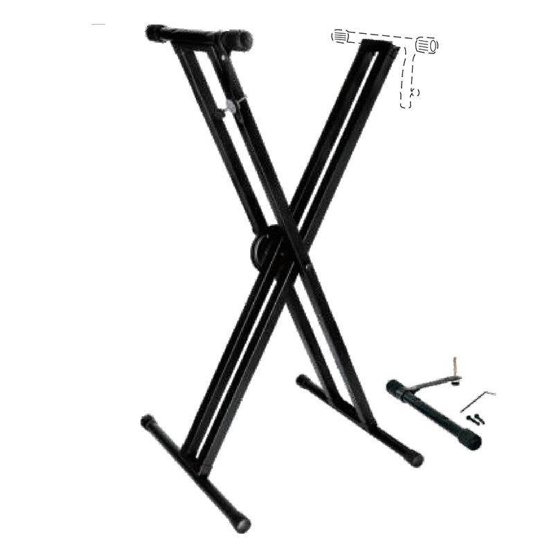 特卖双管电子琴架X架可折叠X型古筝架升降可拆装双层电子钢琴支架