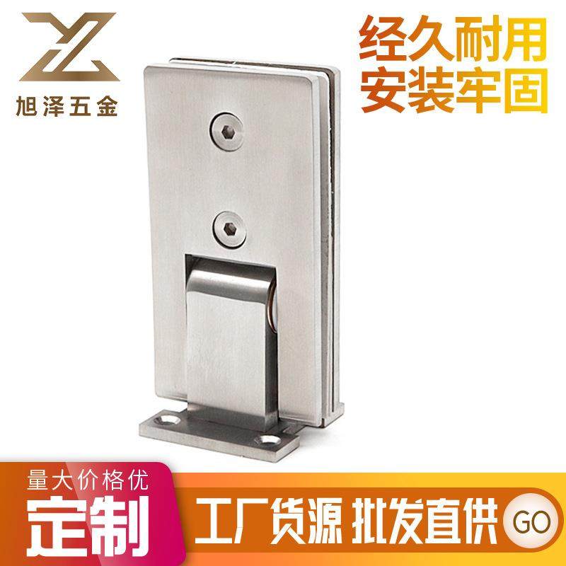 90度单面长方夹304不锈钢浴室夹固定夹酒店淋浴房配件厂家定 制