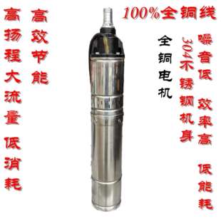 不锈钢深井泵清水泵潜水泵220V高扬程螺杆泵农业取水浇地灌溉抽水