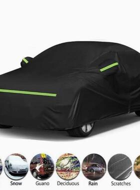 黑色吸热汽车保护罩防水防晒雨紫外线保护车罩户外汽车车衣跨境