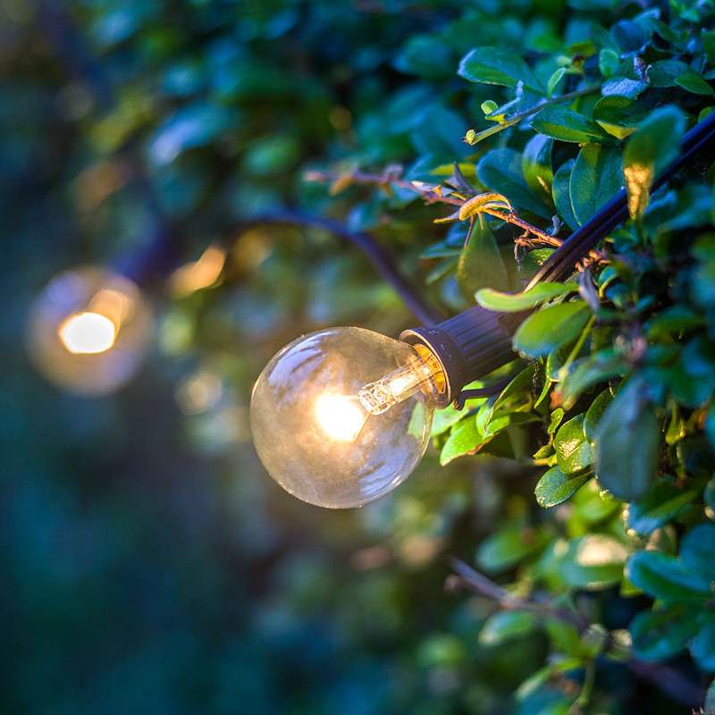 太阳能25灯G40LED bulbs 跨境电商爆款户外花园庭院活动装饰灯串