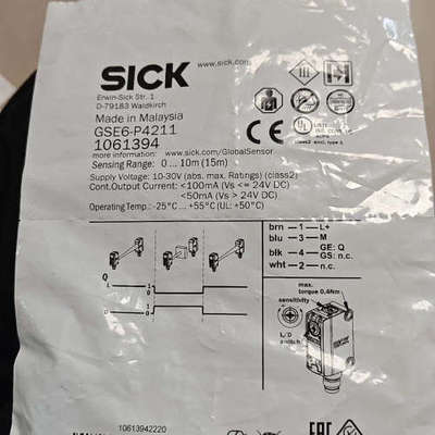 西克光电传感器GSE6-P4211订货号1061394，数量议价