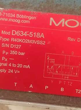 MOOG，D634－518A伺服阀出售，货，，图议价
