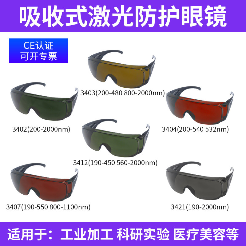 激光防护眼镜1064nm打标雕刻切割焊接脱毛仪大排灯光子嫩肤护目镜