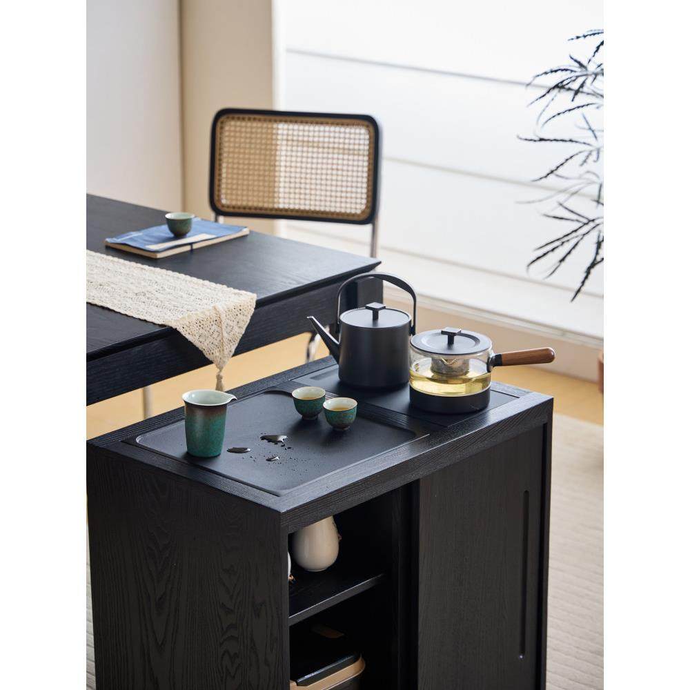 灰木炭化实木茶柜茶壶一体化家用茶几边柜收纳柜茶几边柜,住宅家具,茶几,淘宝优惠券,粉丝福利购,淘宝优惠卷