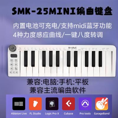 midi键盘25键MIDI键盘初学者音乐打击垫编曲键盘电音迷笛控制器轻
