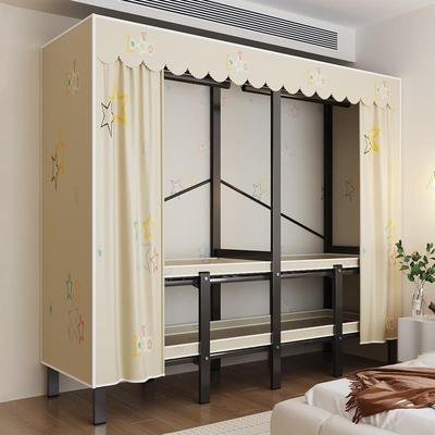 简易衣柜卧室家用出租房结实耐用衣柜简易组装布衣柜一体式免安装