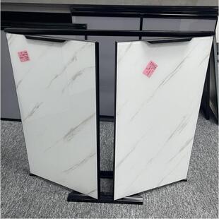 橱柜门带框全铝合金橱柜门定制免打孔安装厨房晶钢门钢化玻璃门板