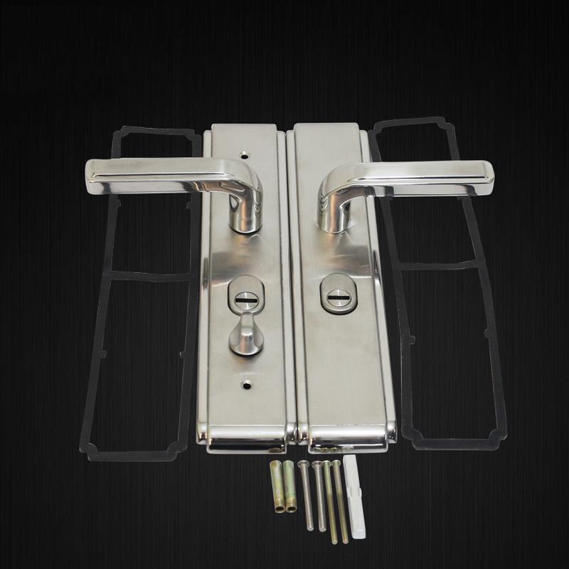 加厚通用型304不锈钢防盗门把手 大门拉手室内门锁执手锁双开门锁