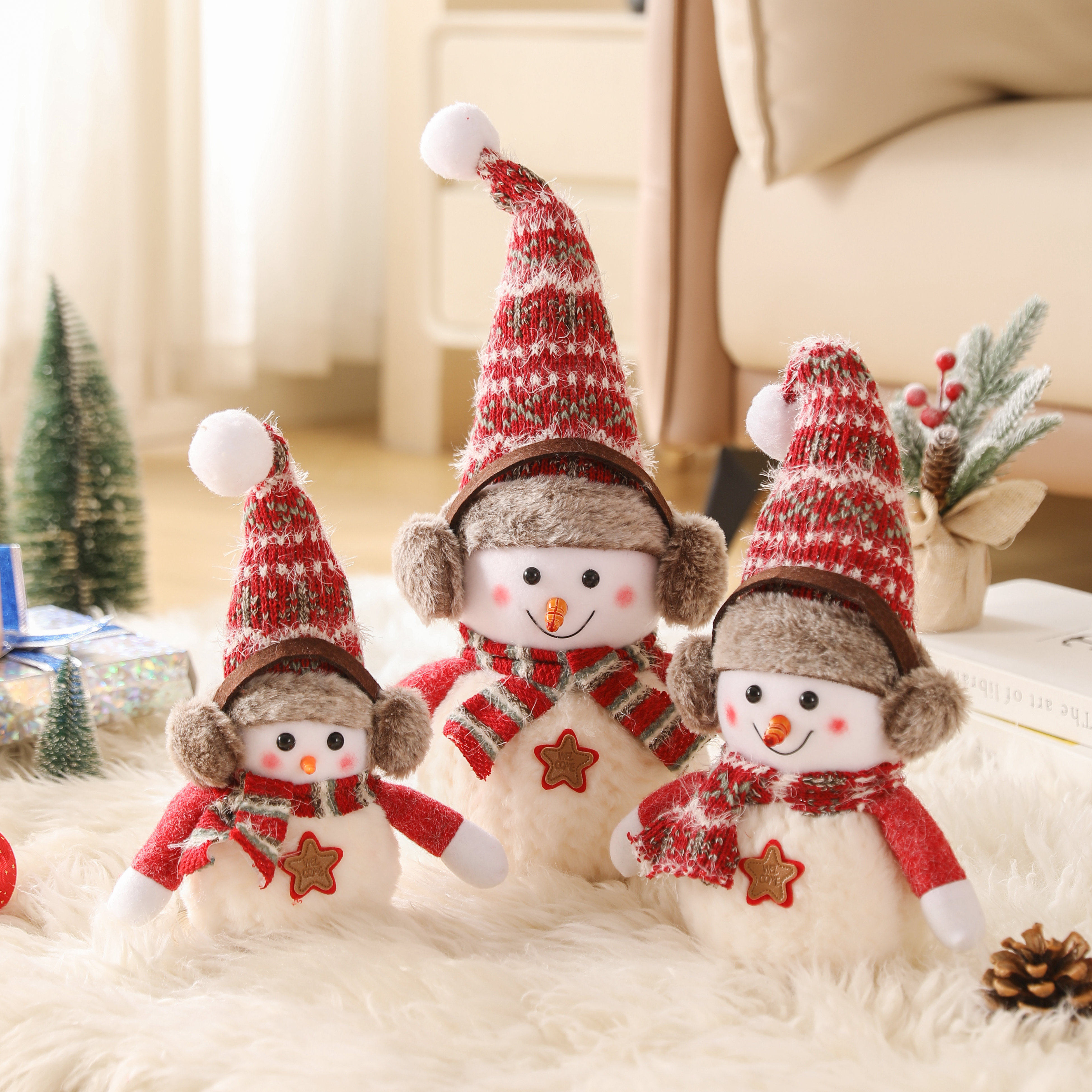 圣诞节装饰品雪人娃娃公仔圣诞树下摆件商场橱窗场景布置拍摄道具,节庆用品/礼品,圣诞装饰品,淘宝优惠券,粉丝福利购,淘宝优惠卷
