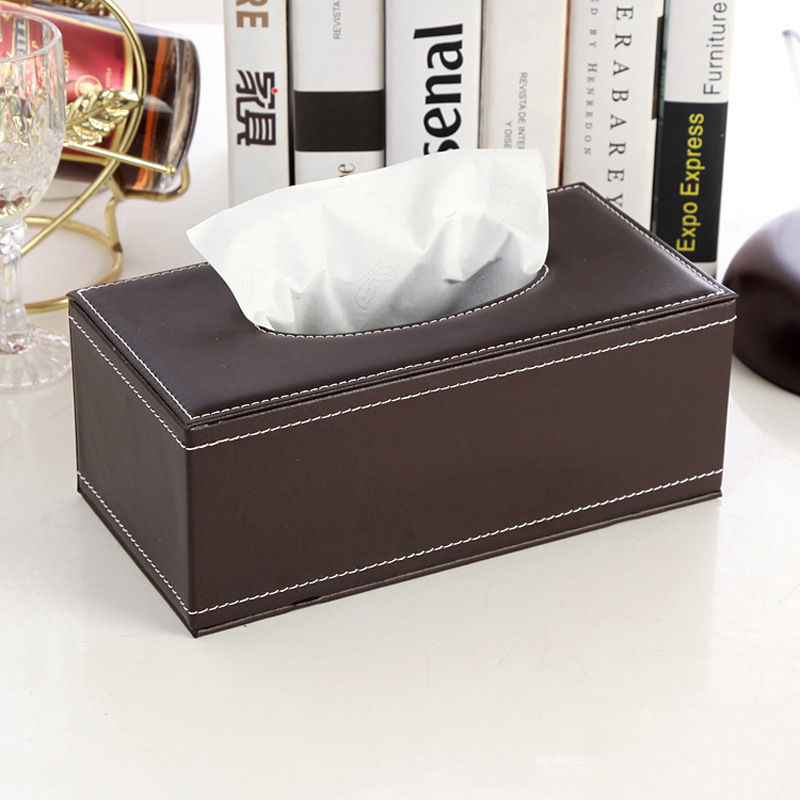 皮革纸巾盒欧式家用PU纸巾盒酒店汽车载纸抽盒创意礼品广告图片