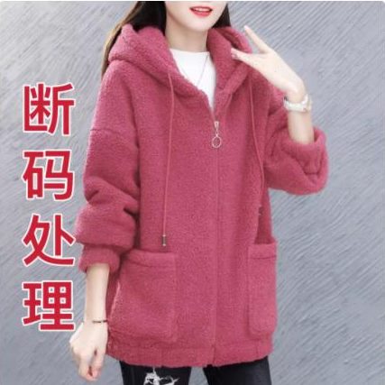 绒烧拉链小个子加外穿女士冬天女围裙饭衣罩棉法兰加绒加厚羽绒服