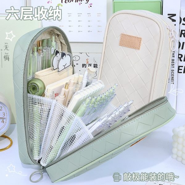 文具盒笔袋大容量多层铅笔袋立式初中笔袋站高中笔筒二合一小学生