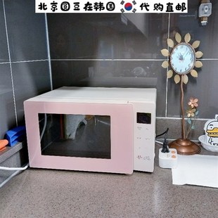 韩国直邮水晶粉m白家用电器解冻加热快热饭牛奶变频微波炉23L