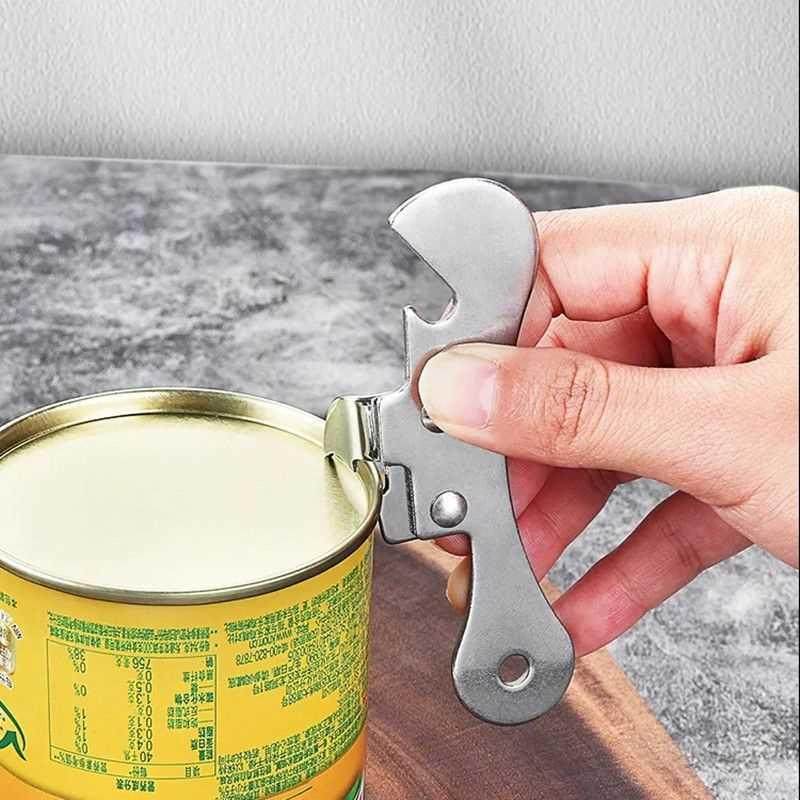 不锈钢简易水果罐头刀开罐器开瓶器多功能三花黑白淡奶罐头开工具