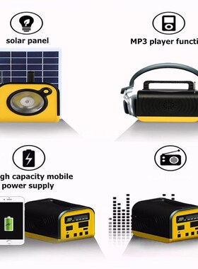 Charger Portable Home tSystem Solar Panel Generator Kit With