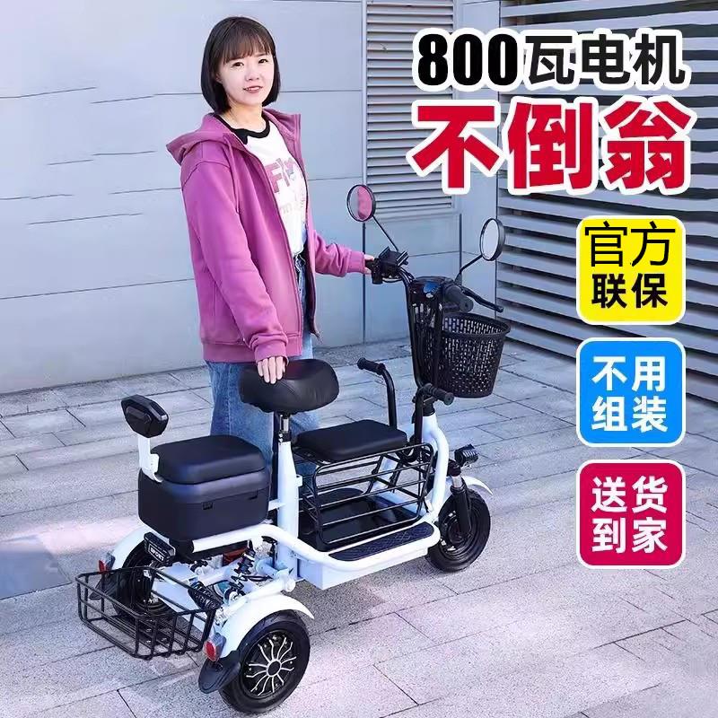 飞鸽电动三轮车 小型家用接送孩子 老年人女士亲子折叠轻便电瓶