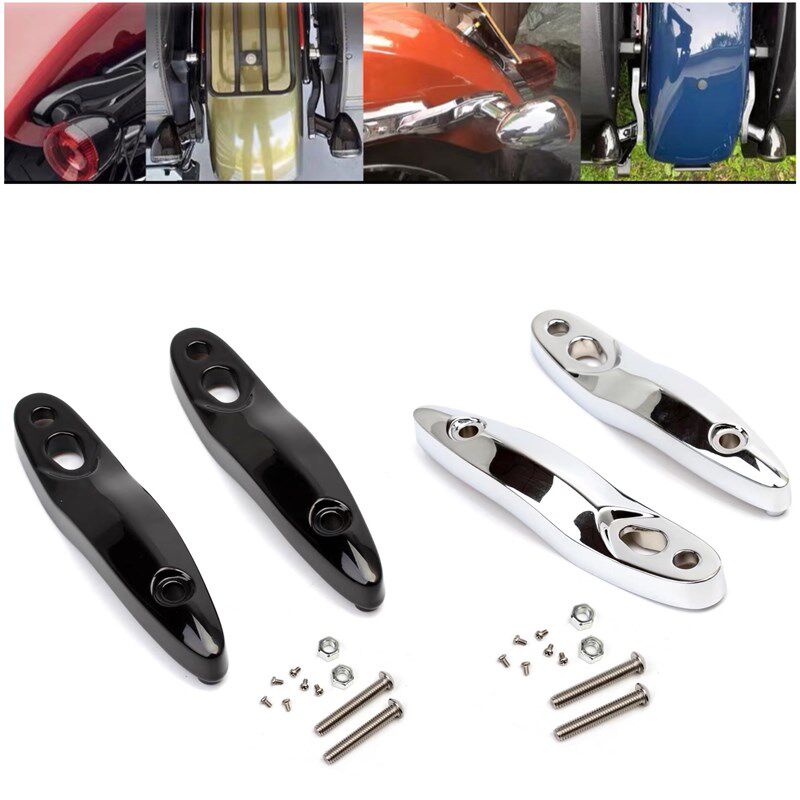 哈雷软尾改d装转向灯加长支架肥仔街霸继承者突破者转向灯后移支