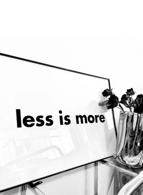 less is morep 极简字母艺术海报装饰画北欧ins创意挂画直播间壁