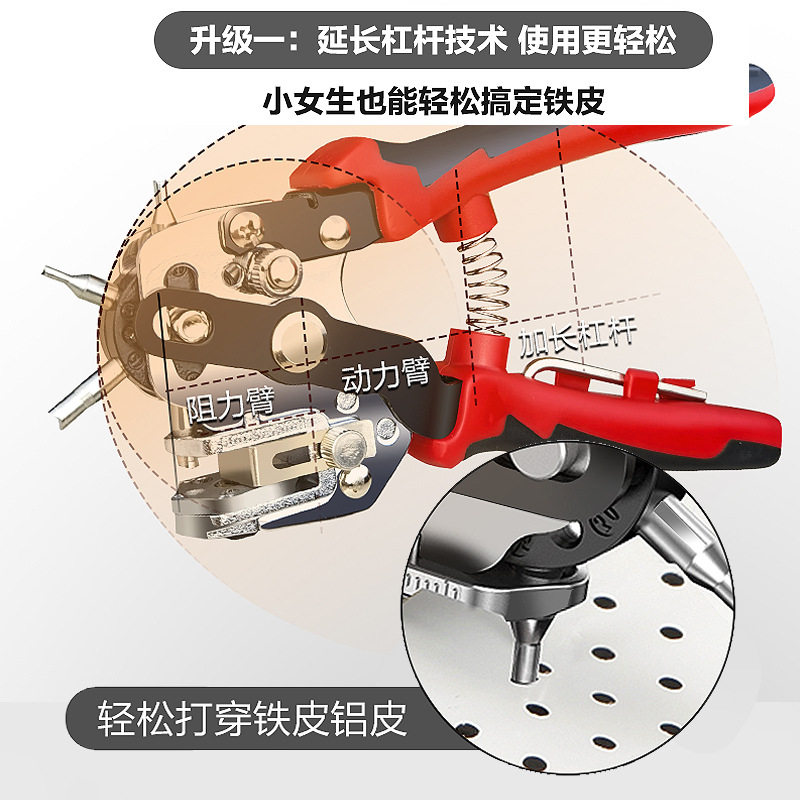 易耐特 皮带腰带家用打孔钳 机器打洞器龙骨钳工业开专票图片